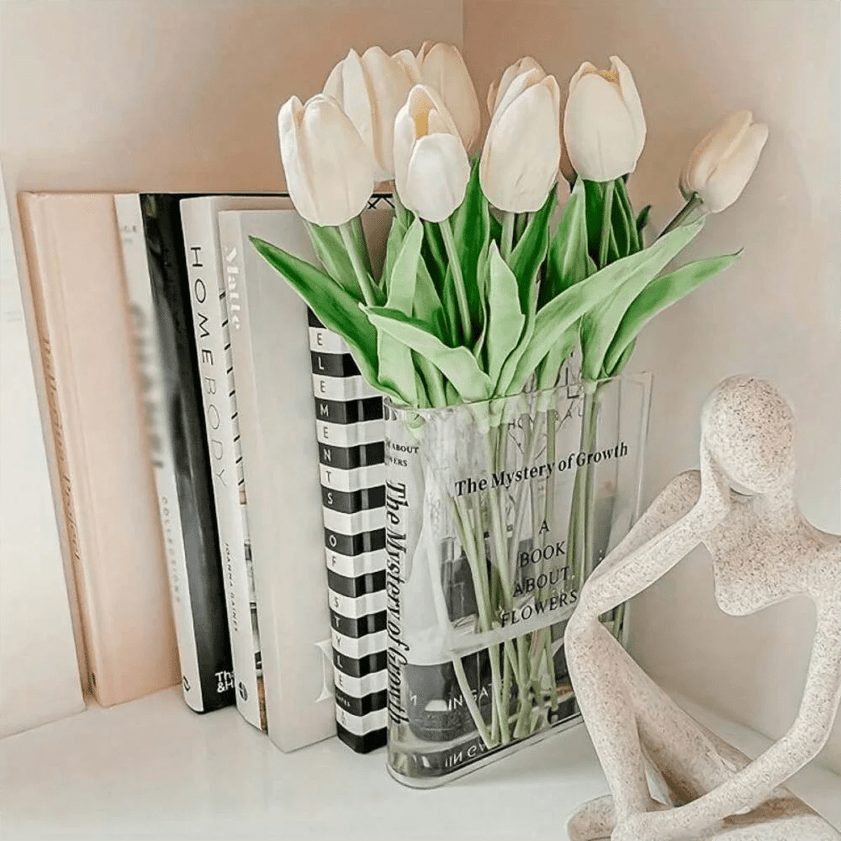 Florenza™ - Transparent Book Vase for Elegant Displays (50% Off) - Evesbury