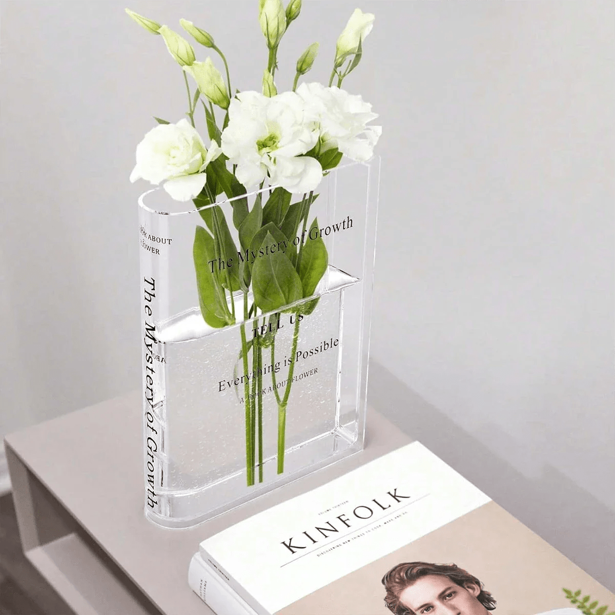 Florenza™ - Transparent Book Vase for Elegant Displays (50% Off) - Evesbury