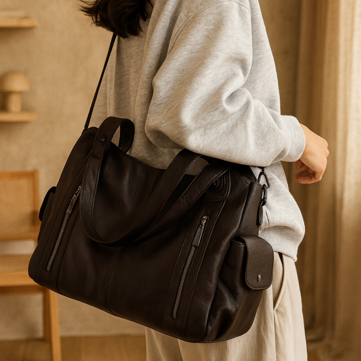 Silviné™ – PU Leather Tote Bag (50% Off)