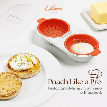 Culinara™ - Microwave Egg Poacher for Quick, Perfect Eggs (50% Off)