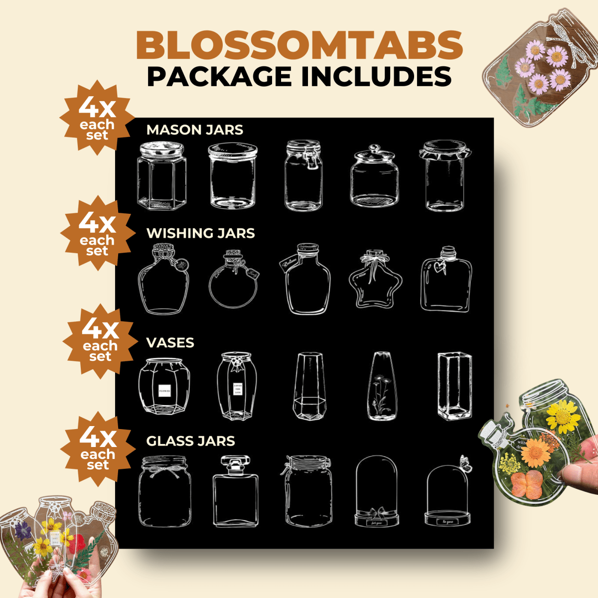 Blossomtabs™ - perfect for book lovers (20+20 free) - Evesbury