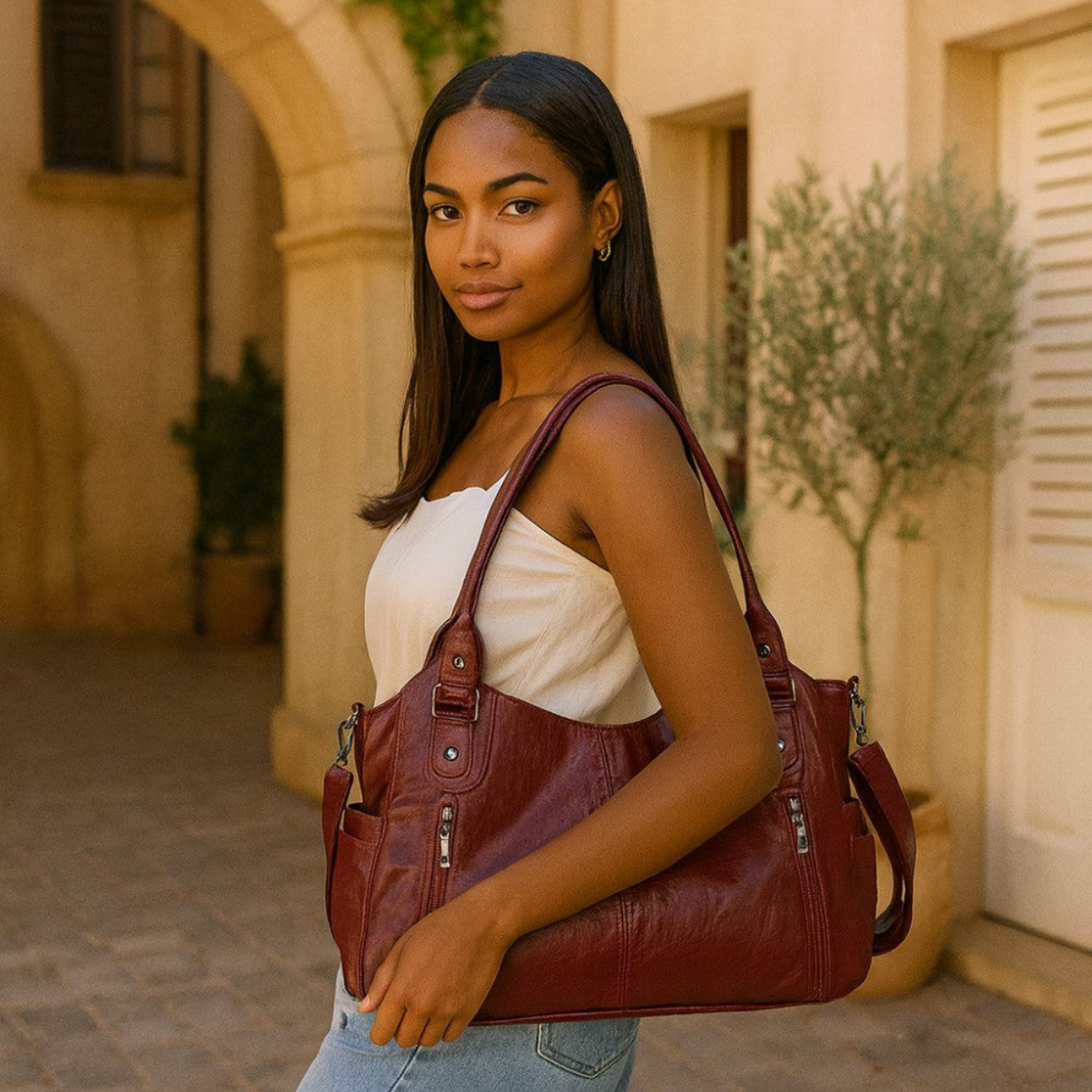 Silviné™ – PU Leather Tote Bag (50% Off)