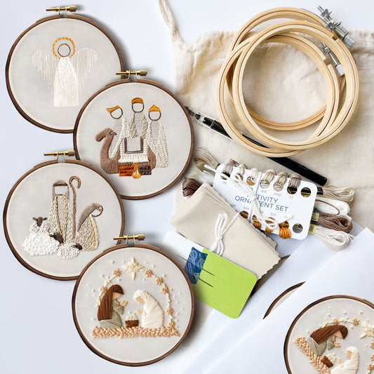 StitchBless™ – Nativity Embroidery Kit Full Set