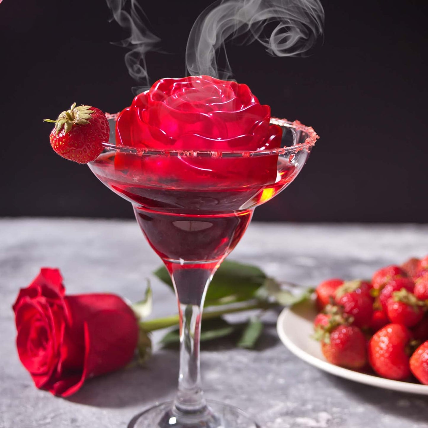 Florenza™ - 3D Rose Shape Ice Cube Molds for Pinterest - Worthy Drinks (2+1 Free) - Evesbury