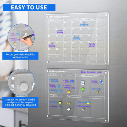 Planiva™ – Clear Acrylic Fridge Planner (50% Off)