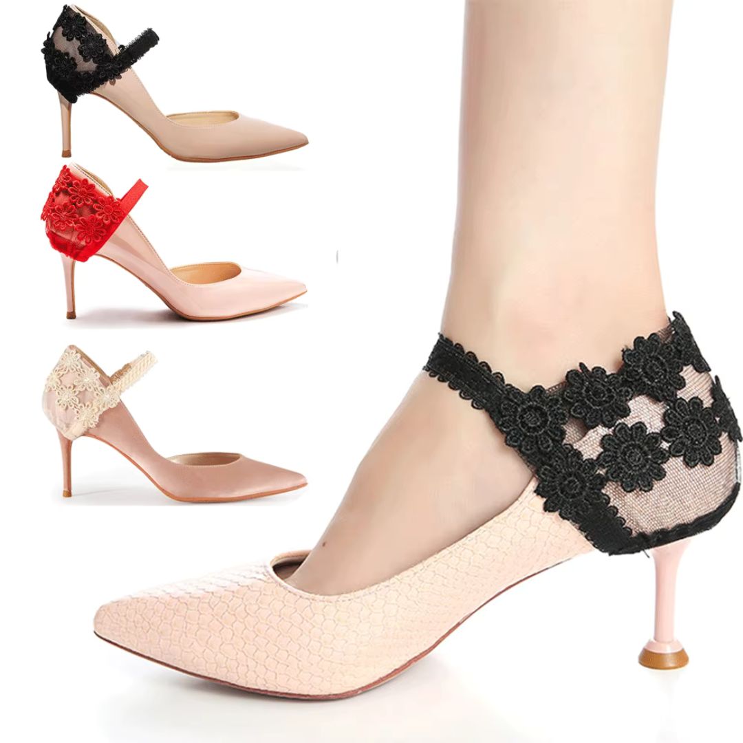 Feeluxe™ - Elegant Lace Heel Straps With Secure Fit (1+1 Free) - Evesbury