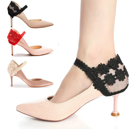 Feeluxe™ - Elegant Lace Heel Straps With Secure Fit (1+1 Free) - Evesbury