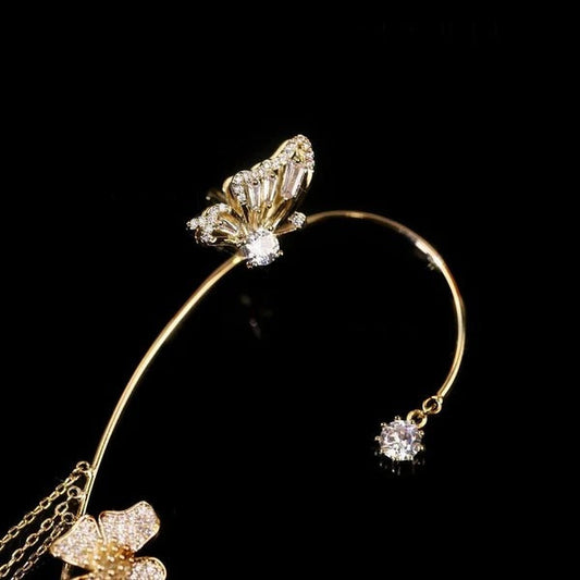 Aurelune™ – Butterfly and Flower Tassel Earrings (50% Off)