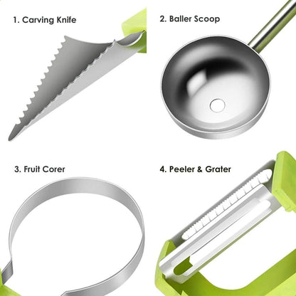 Culinara™ - 4 - in - 1 Fruit Knife for Impressive & Delicious Creations (50% Off) - Evesbury