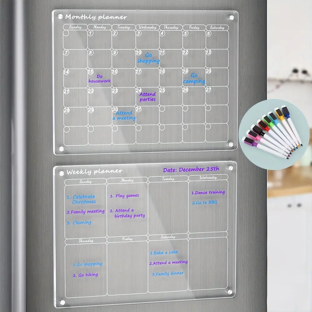 Planiva™ – Clear Acrylic Fridge Planner (50% Off)