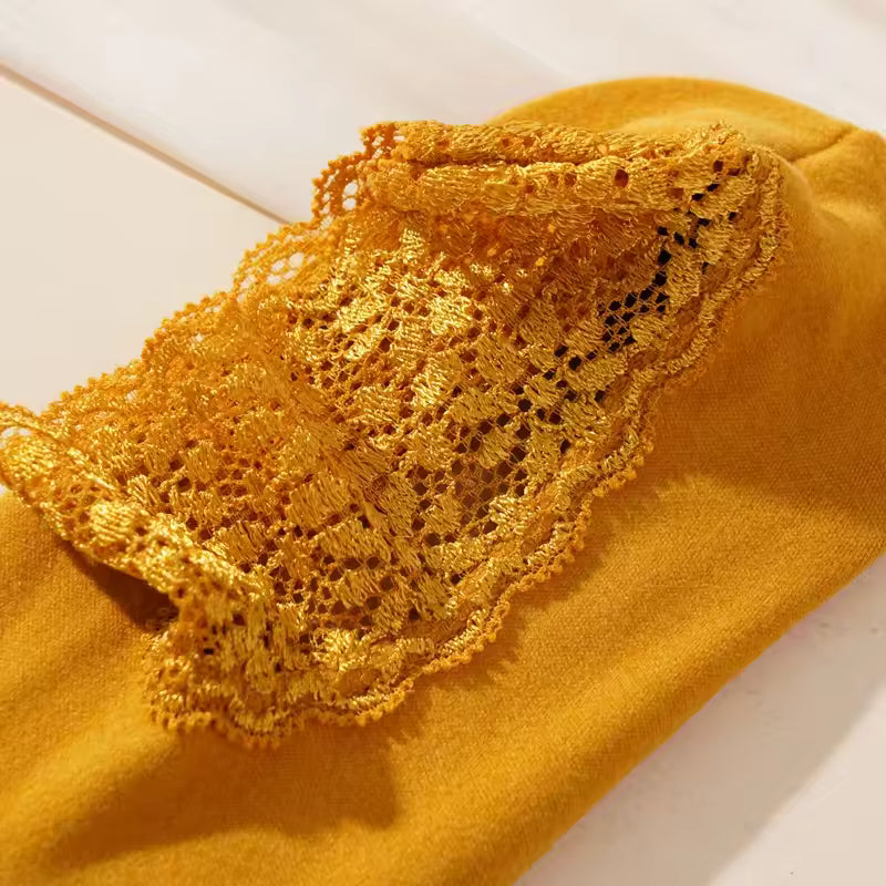 Feeluxe™ – Warm Lace Trim Anti-Slip Socks (1+2 Free)