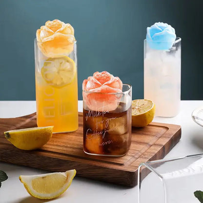 Florenza™ - 3D Rose Shape Ice Cube Molds for Pinterest - Worthy Drinks (2+1 Free) - Evesbury
